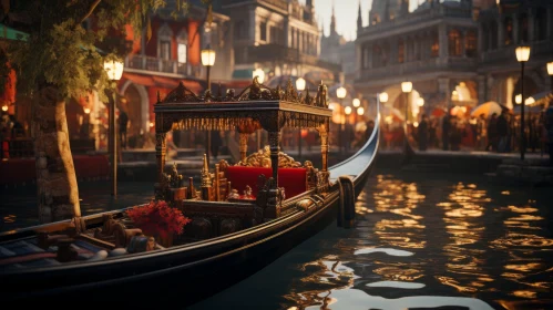 Intricate Gondola Docked on Canal | Unreal Engine Art
