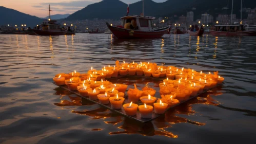 Tranquil Boats Moving through Luminous Waters | Symbolic Identity