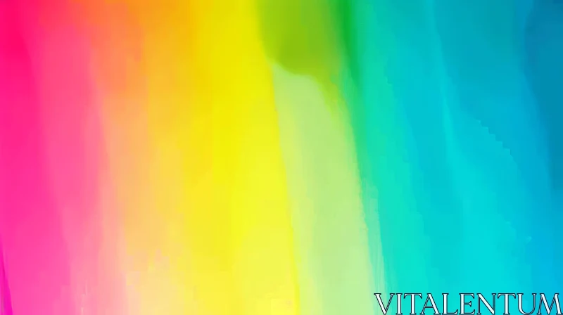 Bright Rainbow Abstract Watercolor Background AI Image