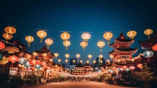 Enchanting Chinatown Night Street Scene