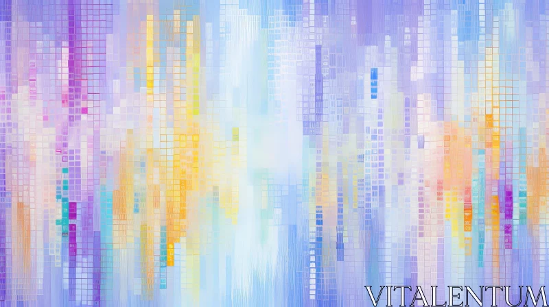 Colorful Abstract Painting with Stripes AI Image