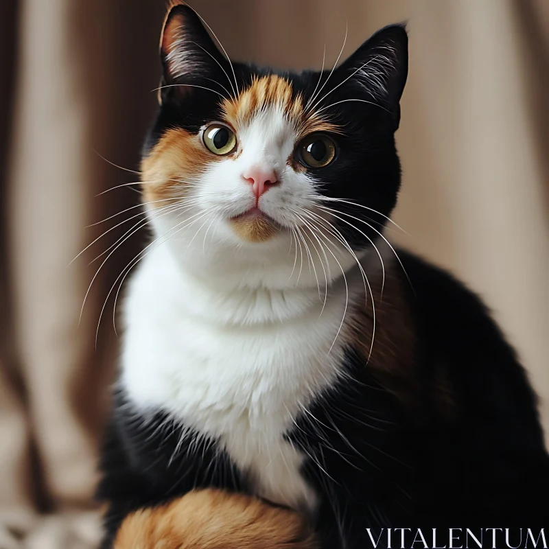 Expressive Calico Cat Portrait