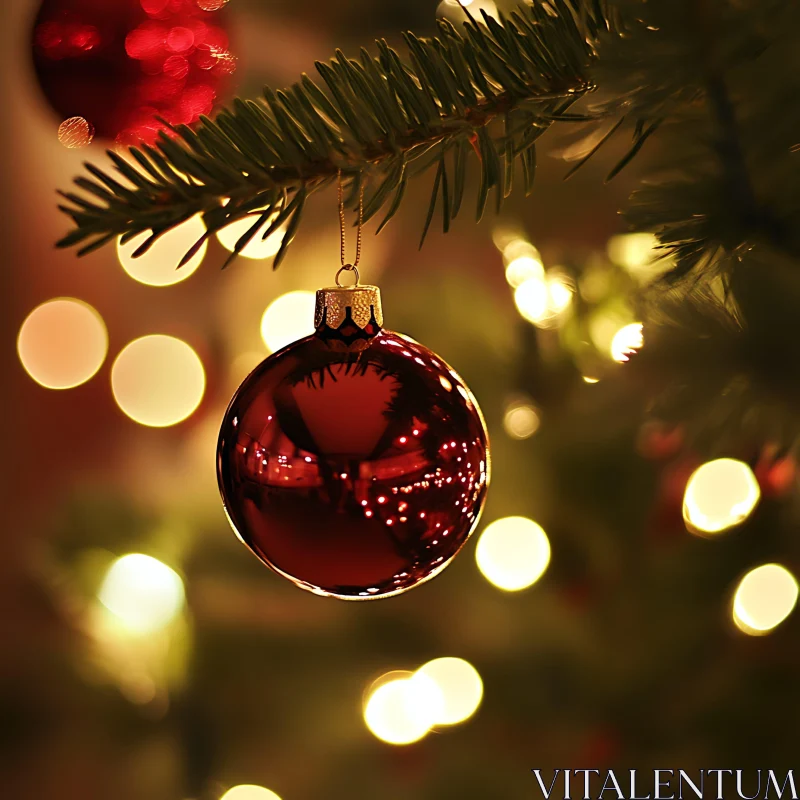 Christmas Tree Ornament with Holiday Lights