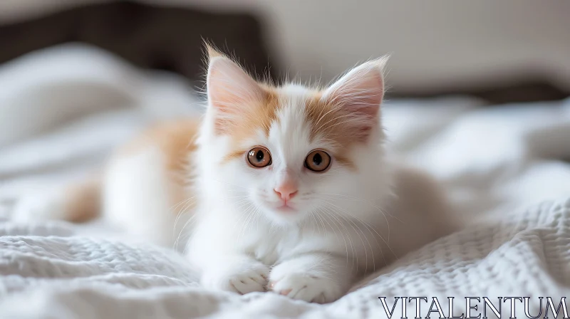 Cute Kitten with Big Eyes