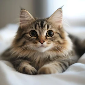 Cute Fluffy Kitten Close-Up
