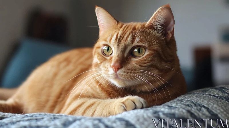 Ginger Cat with Green Eyes