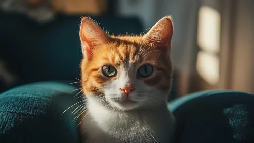 Domestic Ginger Cat's Portrait
