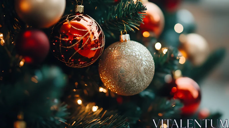 Christmas Tree Adorned with Holiday Decorations