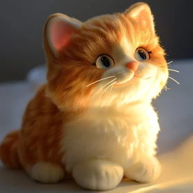 Cute Orange Tabby Toy Kitten