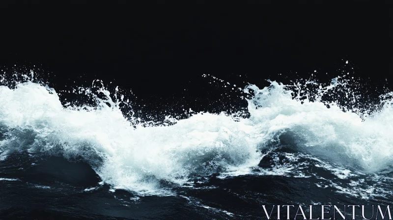 Powerful Wave Crash in the Ocean