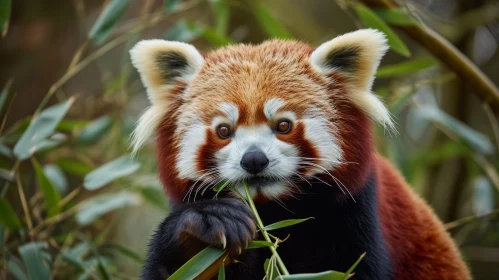 Graceful Red Panda on Tree Branch | Captivating Wildlife Photography