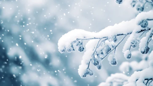 Winter Branches with Snow