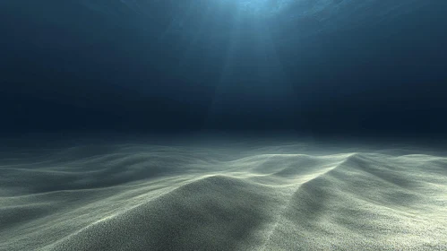 Ocean Depth with Sunlit Sandy Waves