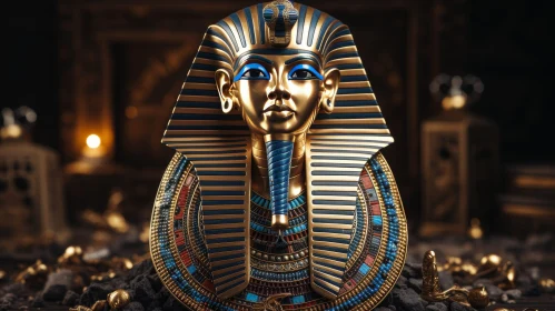 Egyptian Pharaoh Tutankhamun's Golden Mask
