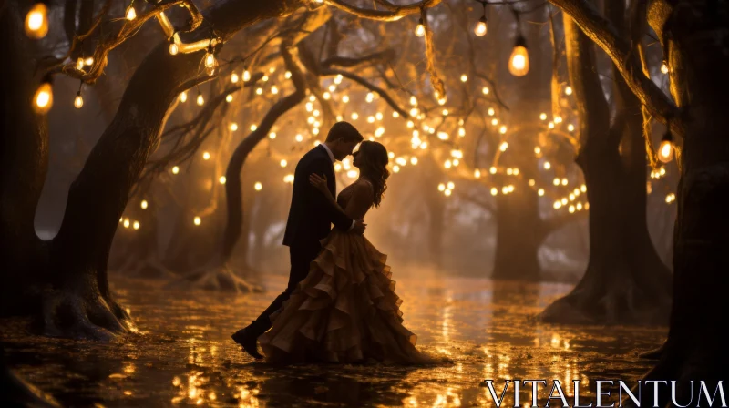 Enchanted Forest Wedding - Love Illuminated AI Image
