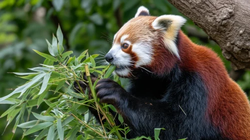 Enchanting Red Panda: A Captivating Image of an Arboreal Mammal