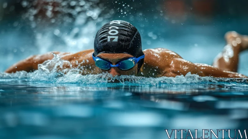 Graceful Swim | Sport Photography AI Image