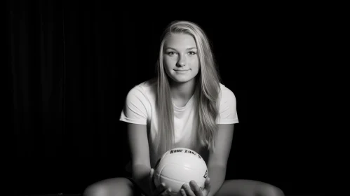 Young Female Volleyball Player Portrait