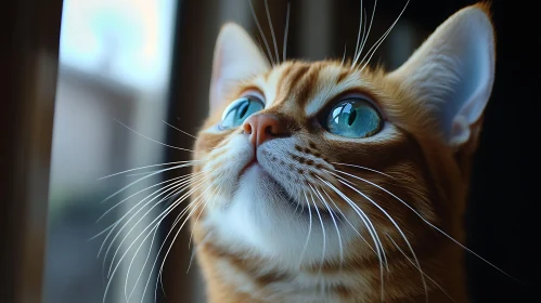 Blue-Eyed Cat Portrait