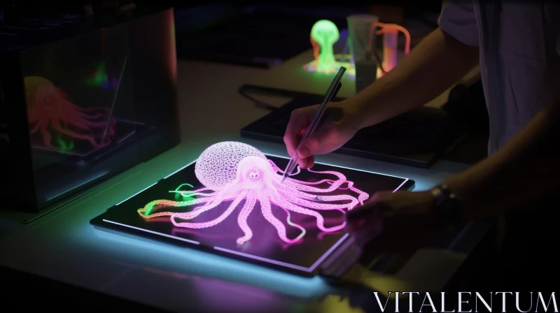 AI ART 3D Pen Octopus Model Creation