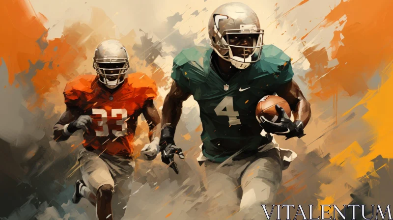 AI ART Action-packed American Football Game Image