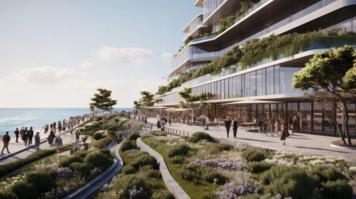 Delicate Flora: Luxurious Green Building Next to the Ocean