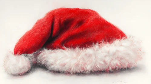 Festive Holiday Santa Hat Drawing