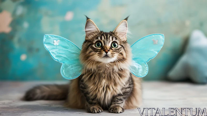 AI ART Whimsical Cat in Fairy Costume