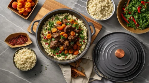 Delicious and Healthy Lamb Stew with Apricots and Couscous