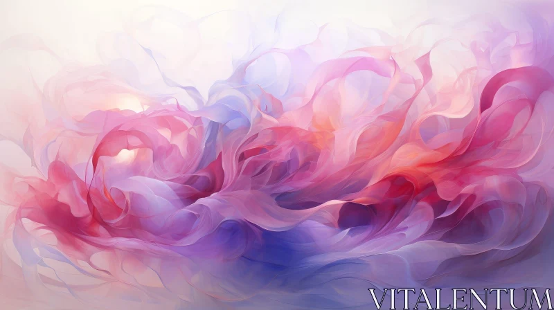 Colorful Abstract Painting - Dynamic Movement in Muted Tones AI Image
