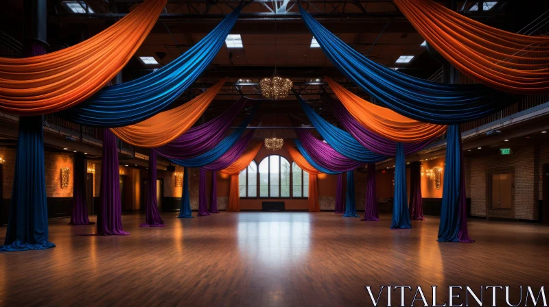 Grand Ballroom: A Sanctuary of Dance and Color AI Image