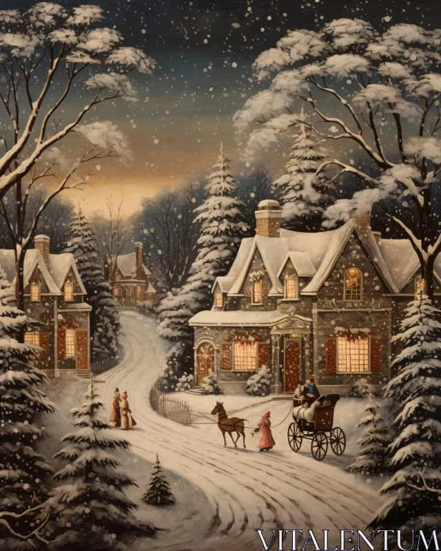 Victorian Winter Wonderland AI Image