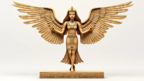 Egyptian Goddess Isis 3D Rendering Sculpture