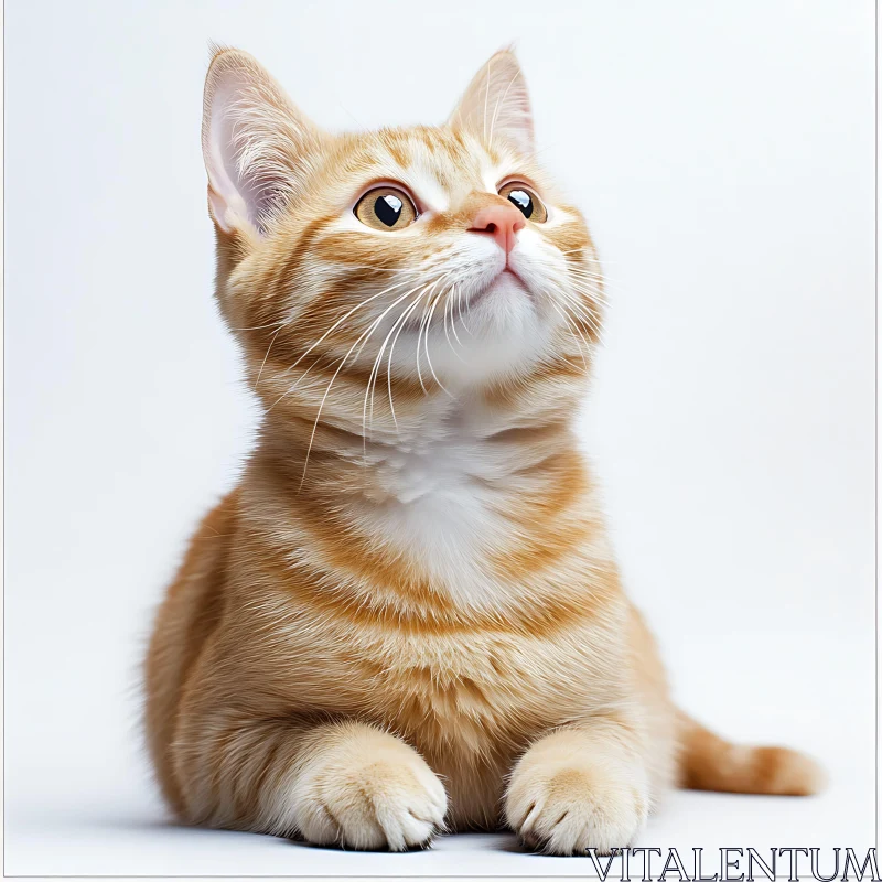 Ginger Kitten Portrait AI Image