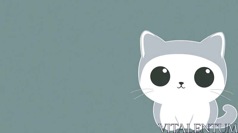 AI ART Cute Cartoon Cat Art