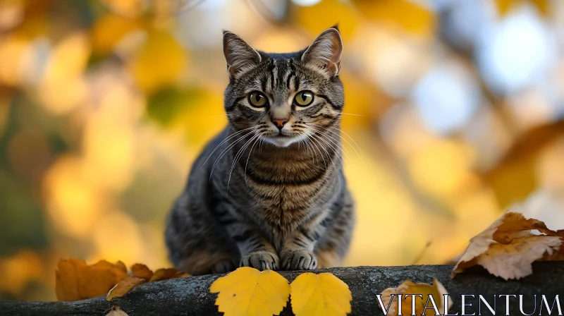 Autumn Cat Portrait AI Image