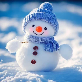 Cute Snowman in Winter Wonderland