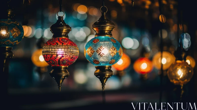 Enchanting Turkish Lanterns: A Captivating Display of Colors and Patterns AI Image