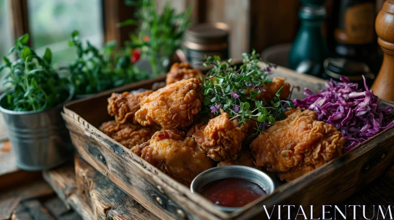 Delicious Fried Chicken Basket | Food Photography AI Image