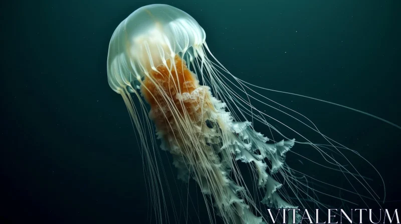 Ethereal Jellyfish: A Captivating Oceanic Beauty AI Image