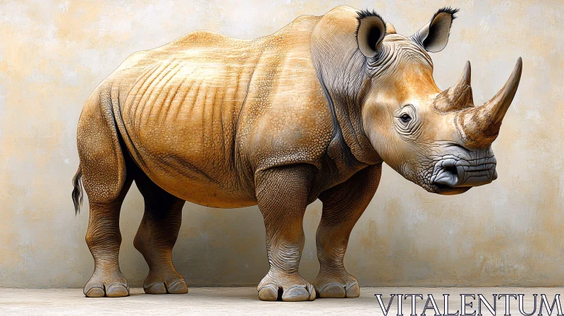 AI ART Strength of the Wild: Rhinoceros