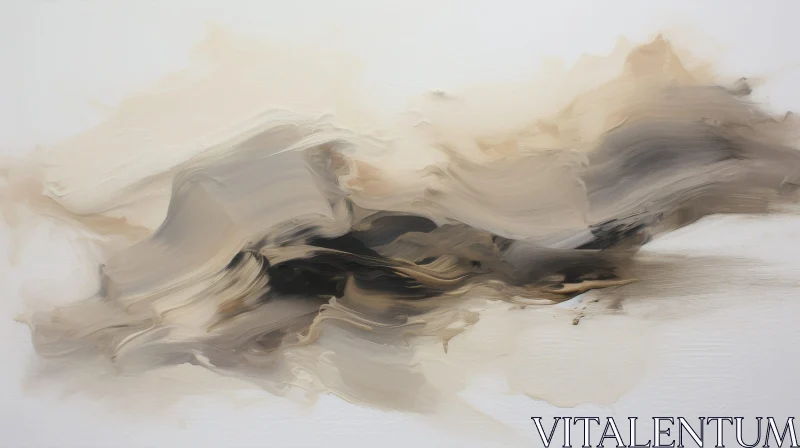 Abstract Painting in Neutral Colors | Artistic Oil Paints on Canvas AI Image