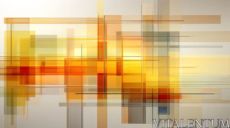 Abstract Stained Glass Window | Geometric Shapes | Warm Colors AI Image
