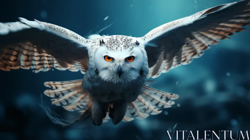 AI ART White Owl in Snow Scenes: A Study in Realistic Illustration
