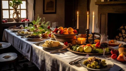 A Captivating Medieval Feast - Festive Fruit Arrangements
