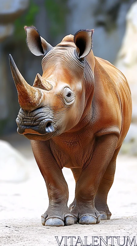 Rhinoceros in the Wild AI Image