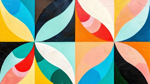 Colorful Geometric Pattern Digital Painting