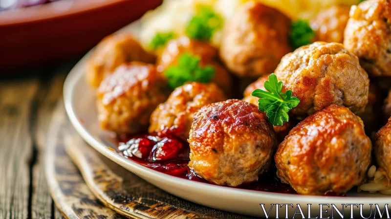 Indulge in the Flavors of Swedish Meatballs | Artistic Food Photography AI Image