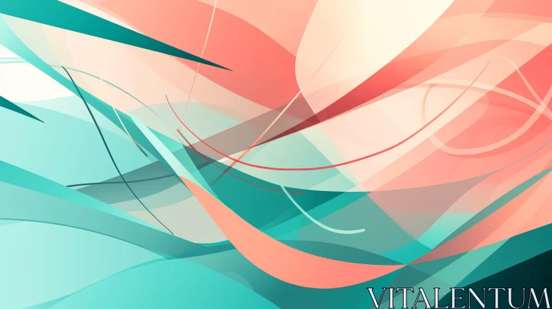 Pastel Abstract Shapes Composition AI Image