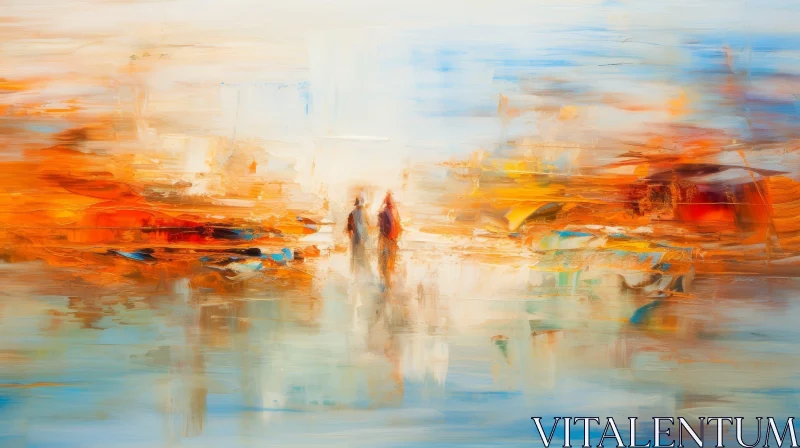 AI ART Abstract Art Painting with Emotion and Movement